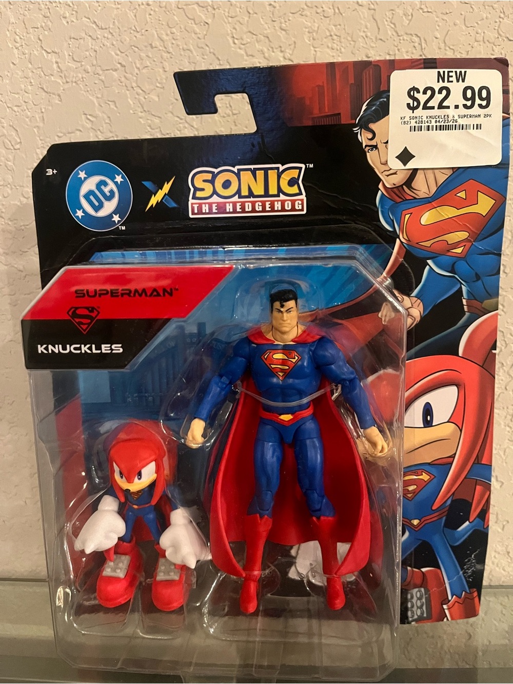 DC x Sonic The Hedgehog SEGA Superman & Knuckles 2Pack Action Figure Collectable